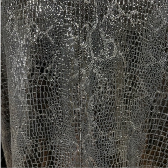 Chico’s NEW Genuine Leather Reversible Jacket Midnight Blue Python Women Size 16 - Picture 4 of 11